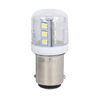 LED BULB BA15d SOCKET 12VAC/DC WHITE