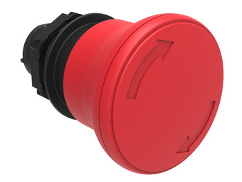 MUSHROOM PLASTIC LATCH, TWIST TO RELEASE 40mm RED