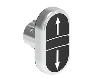 DBLE P.B. FLUSH METAL MOMENTARY W/ARROW UP-DOWN BLACK/BLACK
