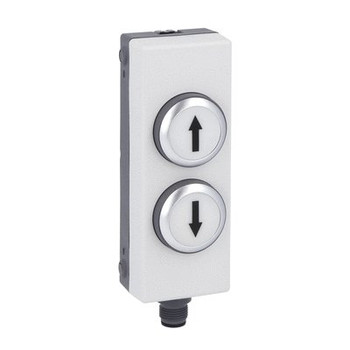 CTRL STAT GREY P.B. WHITE ARR UP 1NO & BLACK ARR DWN 1NO 40MM