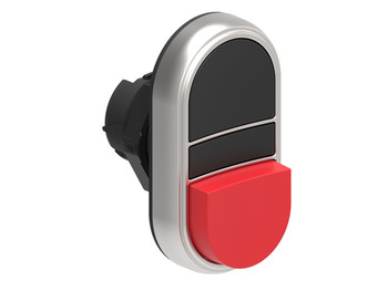 DBLE P.B. 1 FLUSH & 1 EXT. PLASTIC MOMENT. BLACK/RED