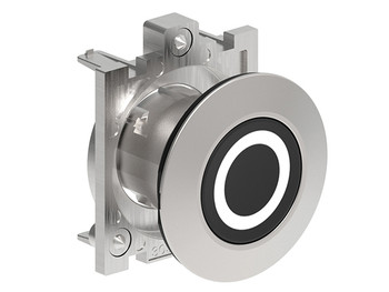 P.B. FLAT FLUSH METAL MOMENT. W/'O' BLACK