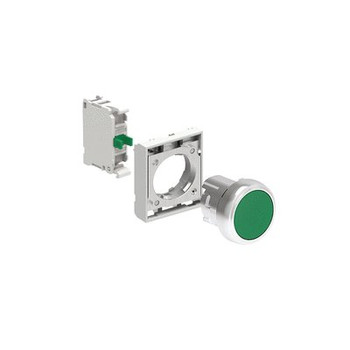 P.B. KIT METAL GREEN W/MTG ADAPTOR & CONT. ELEM. 1 NO