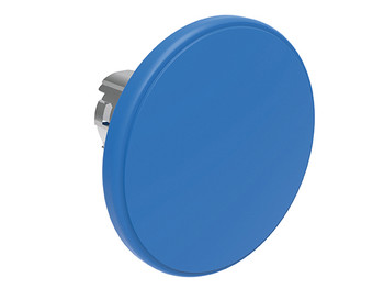 MUSHROOM BUTTON METAL MOMENTARY 60mm BLUE