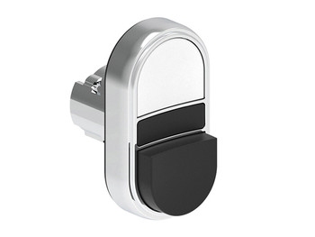 DBLE P.B. 1 FLUSH & 1 EXT. METAL MOMENTARY BLACK/WHITE