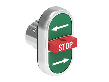 TRIPLE P.B. 2 FLUSH & 1 EXT. METAL MOMEN. W/'RIGHT ARROW/STOP/LEFT ARROW' G/R/G