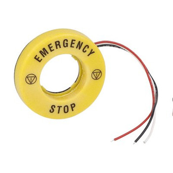 60mm ILLUMINATED DISK 120V 'EMERGENCY STOP'