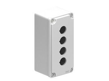 METAL CONTROL STATION 4 HOLES GREY
