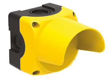 CONTROL STATION 1 HOLE SHROUDED YELLOW