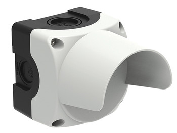 CONTROL STATION 1 HOLE SHROUDED GREY