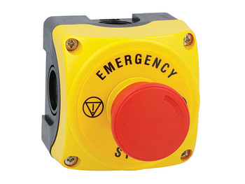 CONTROL STATION YELLOW COVER W/LPCB6644 1NC AND YELLOW DISK EMERGENCY STOP