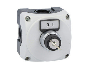 CTRL STATION GREY KEY SELECTOR "0-1" 1NO+1NC