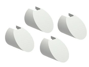 4-PIECE SET GREY SCREW PROTECTION PLUGS FOR LPZ