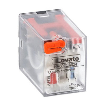 INDUS. RELAY W/LED & MECH. ACT. 24VAC 2 C/O 7A