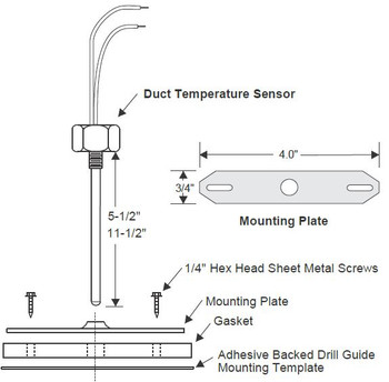 OE231 - Duct Temperature Sensor – 12″ Probe Length