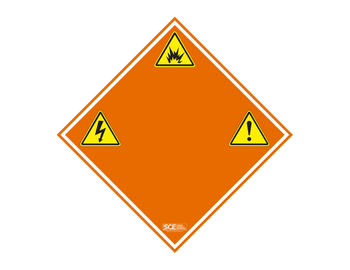 Caution Label with Warning Symbols (Qty 5)