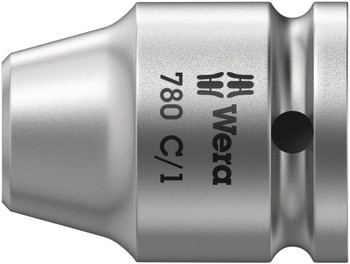 Suitable for bits with 1/4" hexagon drive (Wera connecting series 1)