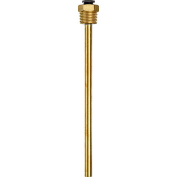 Thermowell pocket (fabricated) Brass, 6" [150 mm], 1/2" NPT, wrench size 3/4"