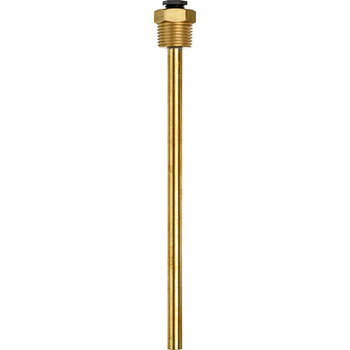 Thermowell pocket (fabricated) Brass, 18" [450 mm], 1/2" NPT, wrench size 3/4"