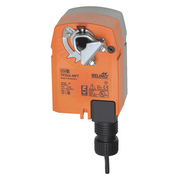 Damper Actuator, 22 in-lb [2.5 Nm], Spring return, AC/DC 24 V, 2...10 V, MFT/programmable