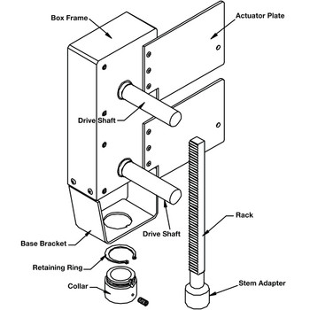 Retrofit valve linkageFor Siemens 591 Globe Valves with Belimo Rotary Actuators