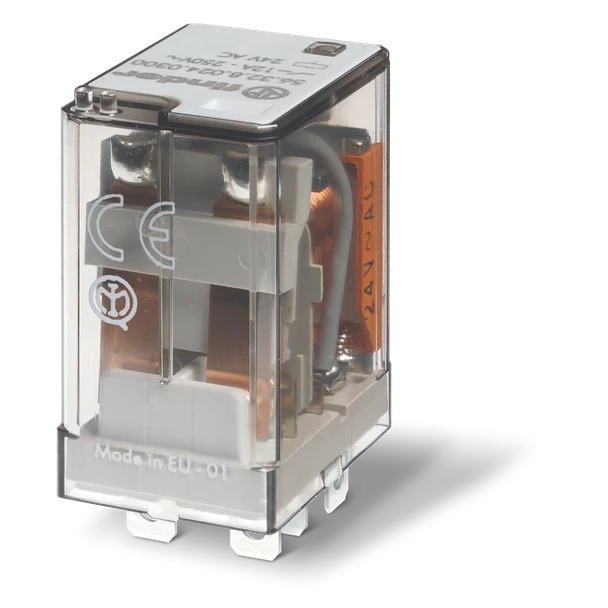 DPDT 12A  Relay c/w PtTB, MI & LED 24VDC