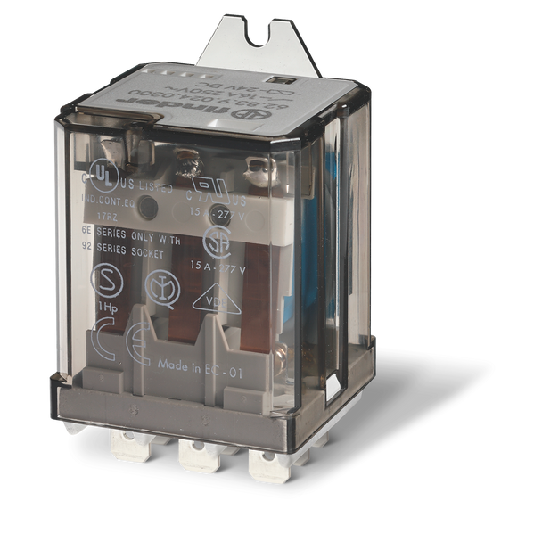2PDT  16A  Back Flange Mount Relay 110vac