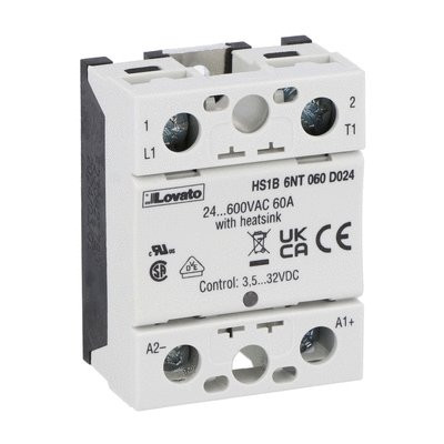 SSR HOCKEY PUCK 1PH 60A LINE 24-600VAC CONTROL 3.5-32VDC