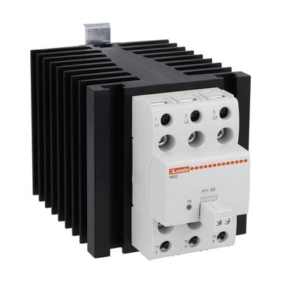 SSR C/W HEATSINK 3PH (2 CONTROLLED) 60A LINE 48-600VAC CONTROL 90-280VAC