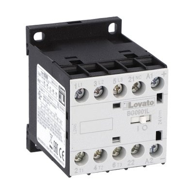 3P MINI CONTACTOR 9A 1NC 24V DC COIL LOW CONSUMPTION