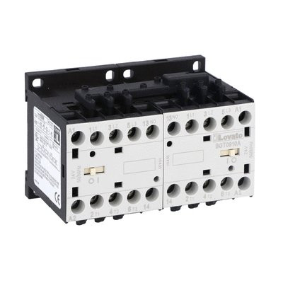 3P REVERSING MINI CONTACTOR W/INTERLOCK & POWER WIRING 9A 1NO 24V AC COIL 50/60Hz