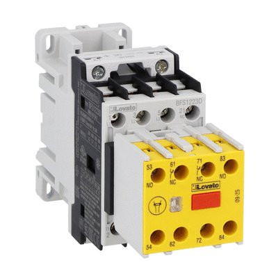 3P SAFETY CONTACTOR 9A AUX CONTACTS 2NO+3NC 24V DC COIL