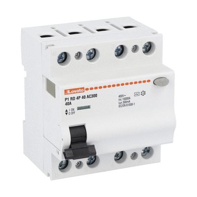 RESIDUAL CURRENT CIRCUIT BREAKER TYPE AC 4P 40A 300mA