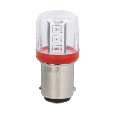 LED BULB BA15d SOCKET 230VAC RED