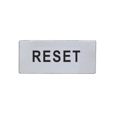 LABEL 'RESET' FOR LPXAU100 & LPFXAU100... LEGEND HOLDER