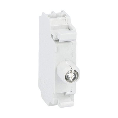 LED BLOCK STEADY LIGHT 185-265VAC GREEN PROT. SPRING LOADED TERM.