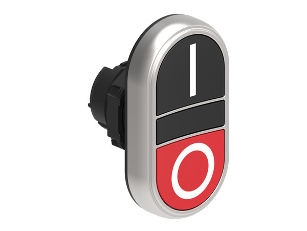 DBLE P.B. FLUSH PLASTIC MOMENT. W/'I-O' BLACK/RED