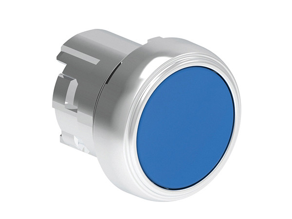 P.B. LATCH. FLUSH METAL PUSH-PUSH BLUE