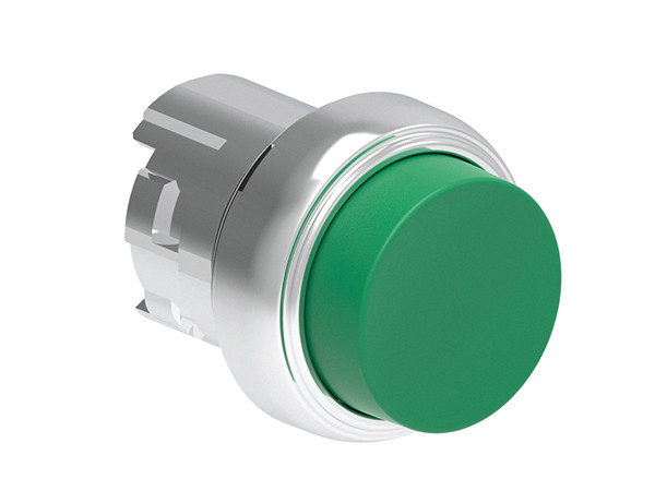 P.B. LATCH. EXTENDED METAL PUSH-PUSH GREEN