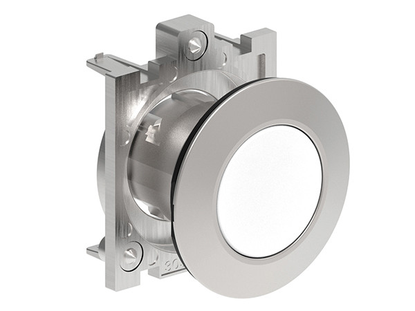 LATCHING P.B. FLAT FLUSH METAL PUSH TO RELEASE WHITE