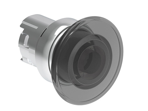 ILLUM. MUSHROOM BUTTON METAL MOMENT. WHITE