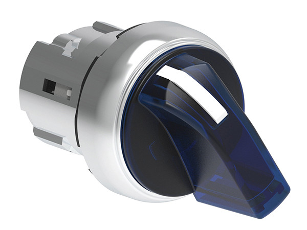 ILLUM. SEL. METAL 3 POS. SPR. RET. TO CTRE BLUE