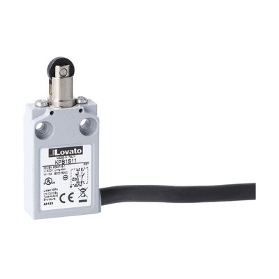 PREWIRED PLASTIC ROLLER PLUNGER 1NO+1NC