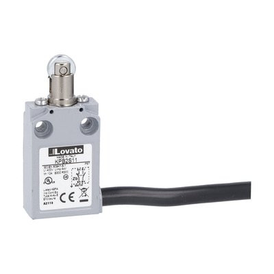 PREWIRED METAL ROLLER PLUNGER 1NO+1NC