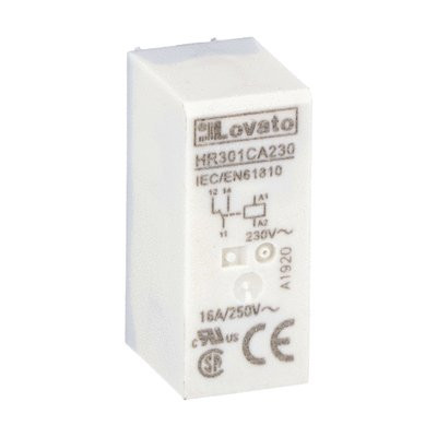 MINIATURE RELAY 230VAC 1 C/O 16A (MAX 10A)