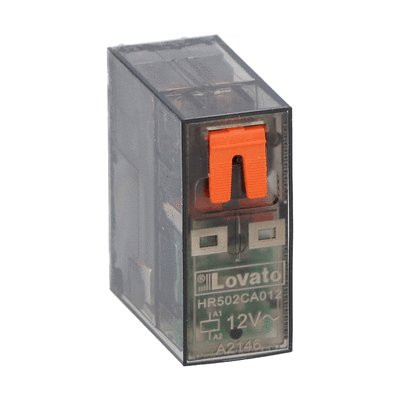 MINIAT. RELAY W/LED & MECH. ACT. 12VAC 2 C/O 8A