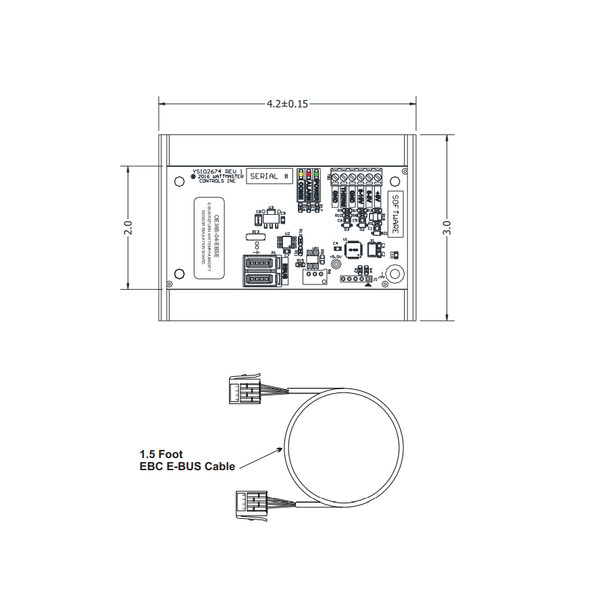 OE365-04-EBSE - E-BUS Return Air Temp/Humidity Sensor Emulator Board with 1.5 Ft. EBC E-BUS Cable