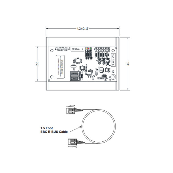 OE365-05-EBSE - E-BUS Outdoor Air Temp/Humidity Sensor Emulator Board with 1.5 Ft. EBC E-BUS Cable