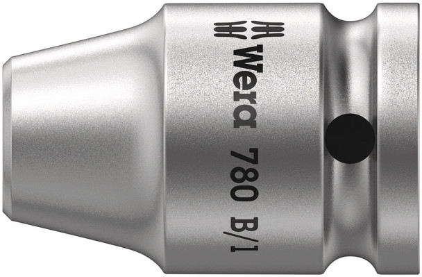 Suitable for bits with 1/4" hexagon drive (Wera connecting series 1)