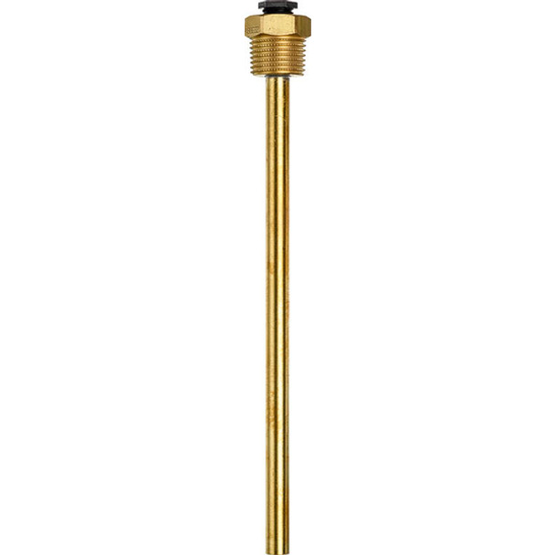 Thermowell pocket (fabricated) Brass, 2" [50 mm], 1/2" NPT, wrench size 3/4"